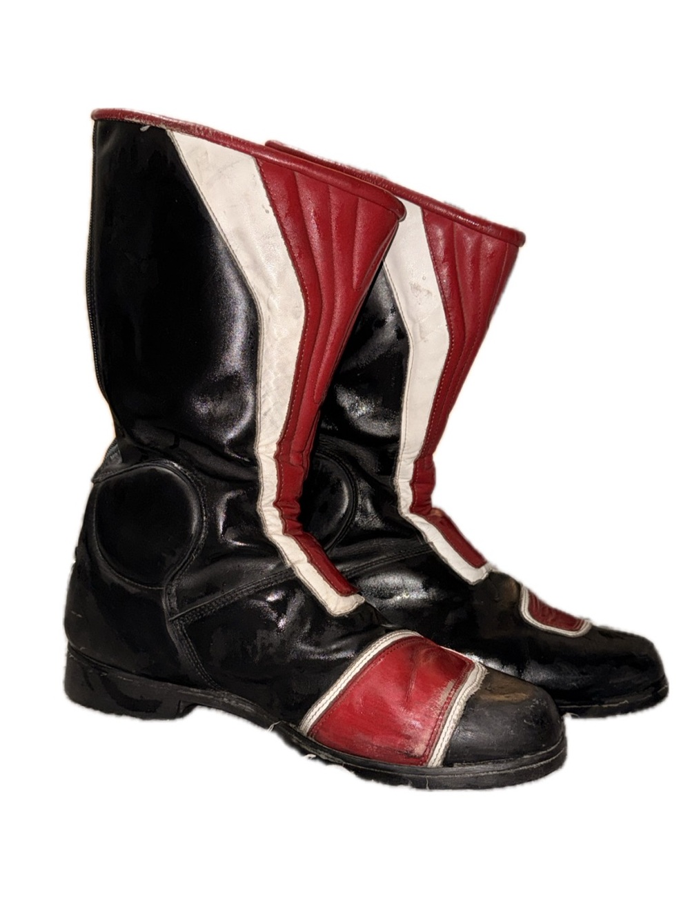 Vintage 1990s Futuristic High Top Leather Boots
